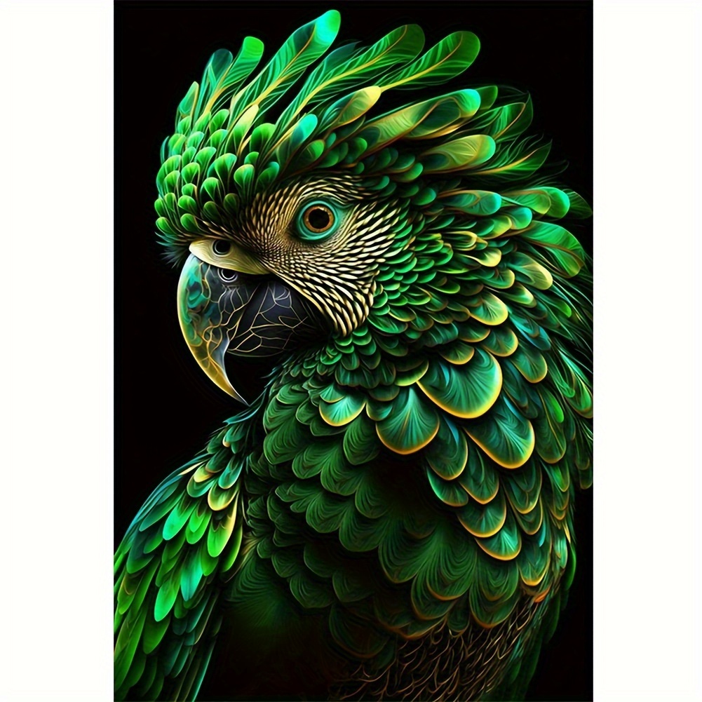 

Parrot 5d Diy Diamond Painting Kit - Round Rhinestone Embroidery Mosaic Art, Frameless Wall Decor Gift For Adults & Beginners, Home Decoration Craft Set, 15.7x23.6 Inches