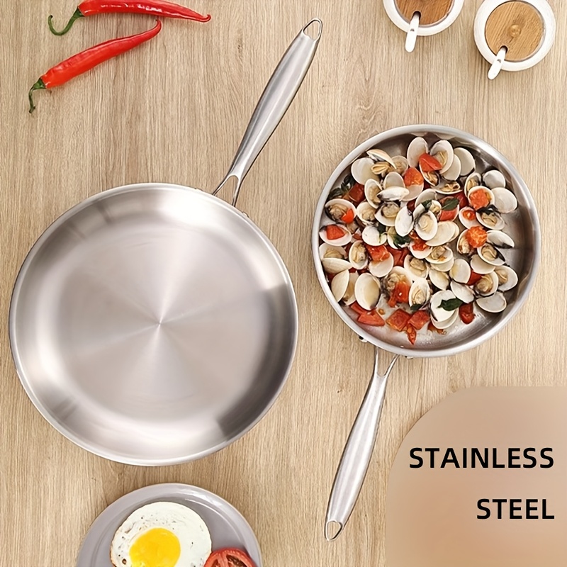 11.81 Inch, 12.60 Inch Triple-Layer Stainless Steel Frying Pan -... product image 9