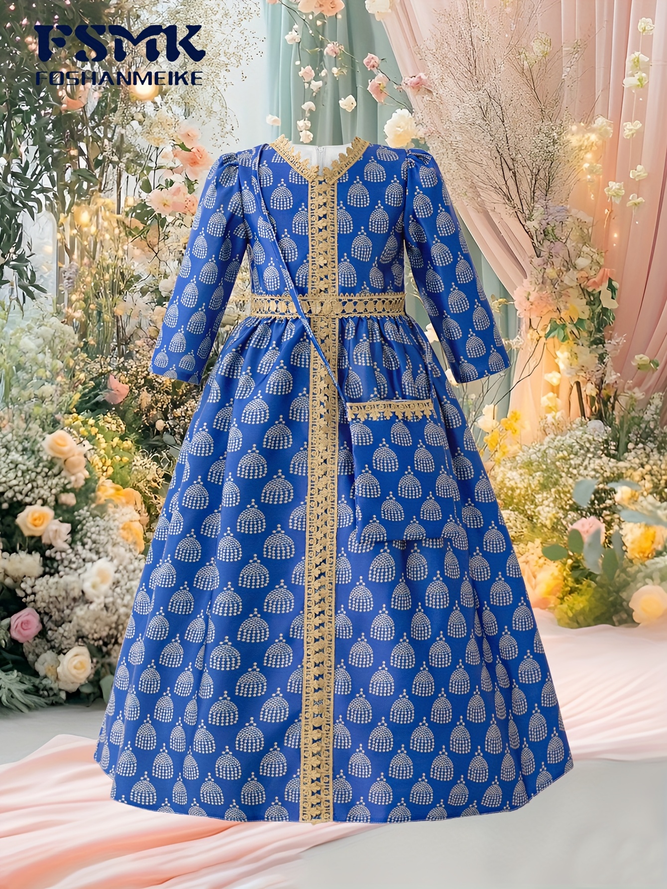 blue dress with shell Silver Kurdish Belt – House of Xezal