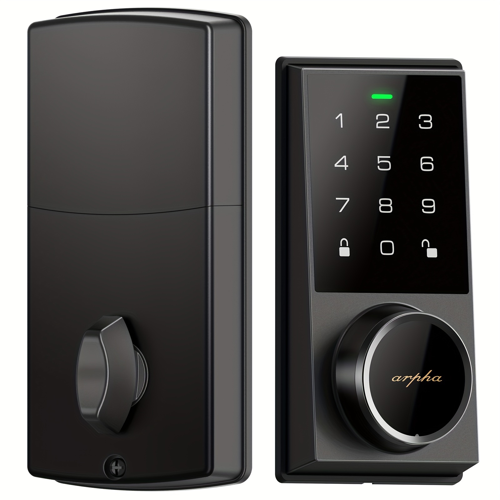 

Arpha Security Entry Door Lock Al301, Anti-peeping Feature, Keyless Door Lock With Touchscreen Keypad With 50 User , Alarm, Suitable For Commercial Door, Bedroom Door With Bass Mode, Apartment