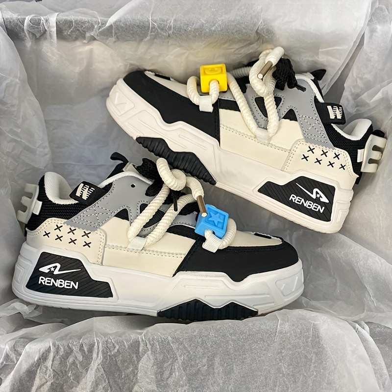 womens skateboarding shoes chunky soles striped Temu Nigeria