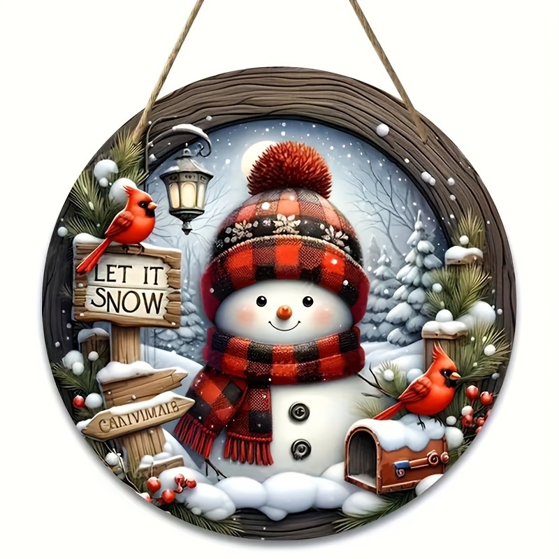 

Festive Christmas Snowman Hanging Decoration - 7.9in/20cm, No Electricity Required, Perfect For Home And Christmas Celebrations