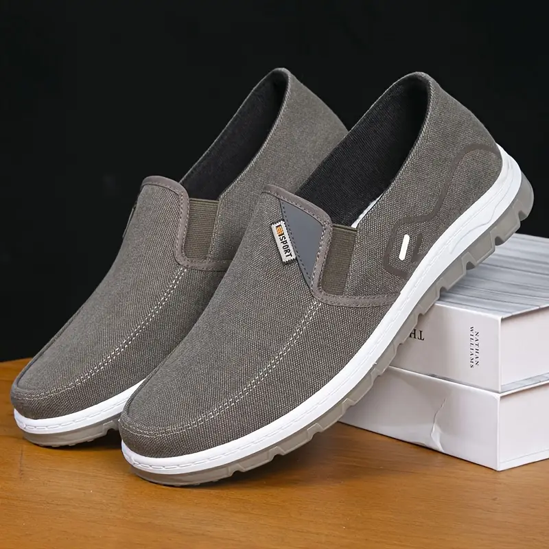 տղամարդկանց միաձույլ գույնի կոշիկ, կոշիկ, հարմարավետ, չսահող, երկարակյաց ռետինե տակացու, ամենօրյա քայլելու կոշիկներ, տղամարդկանց ամենօրյա կոշիկներ men s shoes մանրամասներ 1