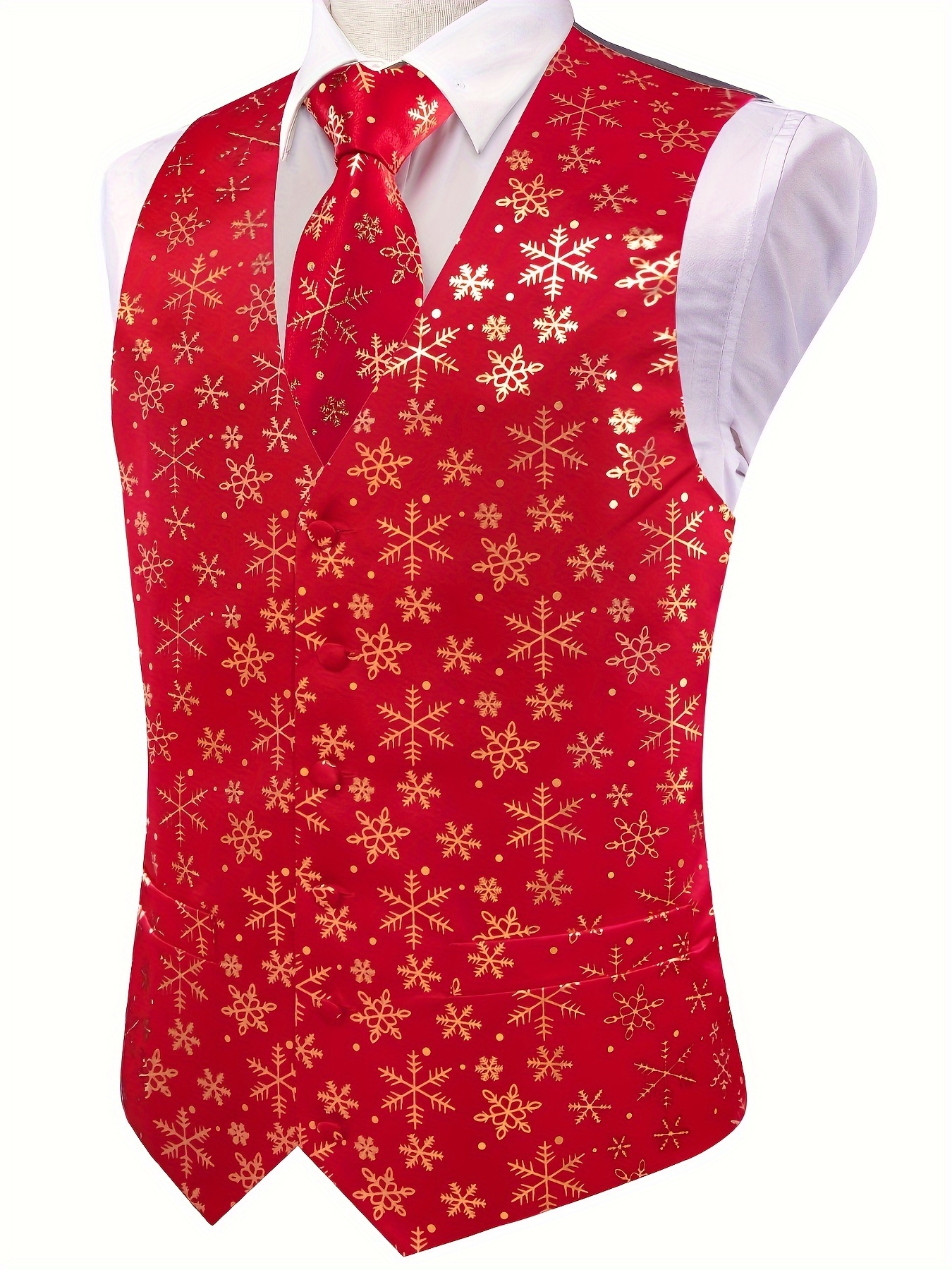 mens christmas suit vest xmas jacquard - Temu