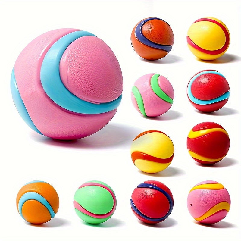 

4pcs Squeaky Dog Balls - Tough Chew Toys For All Breeds, Interactive Training & Play