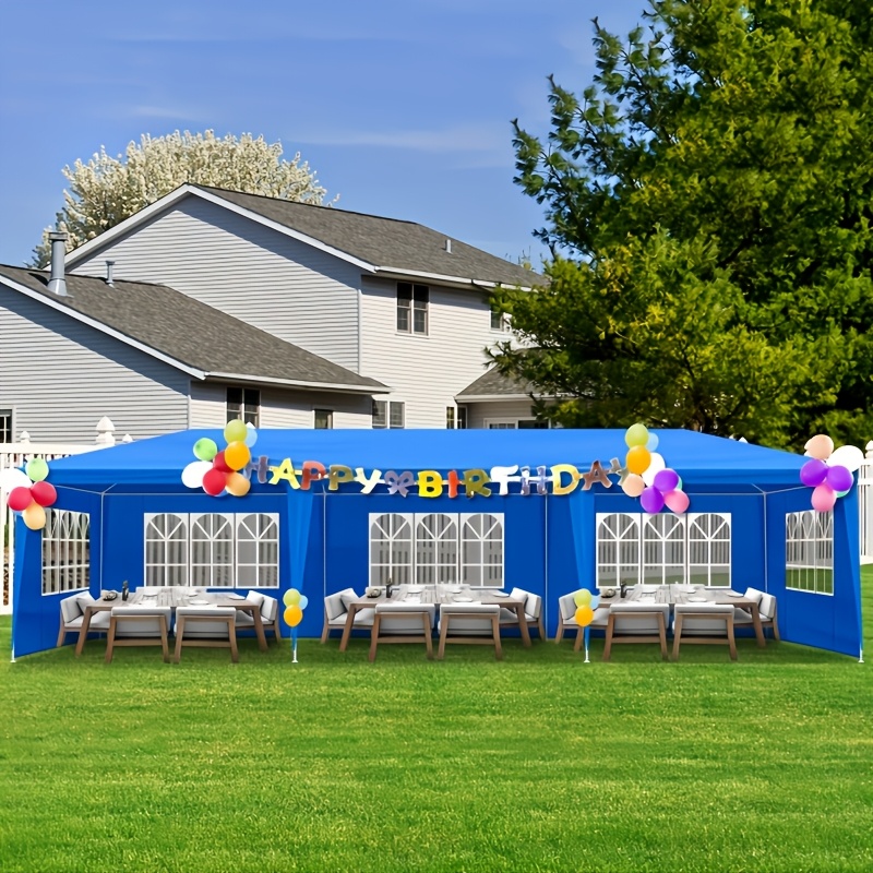 Party Event Canopy Life Choice Heavy-Duty 3.05x9.14meter Outdoor Party Tent with Removable Sidewalls and Double Doors - High-Quality Event Awning with Stake Ropes for Easy Setup, Large Capacity Wedding, BBQ, Beach Commercial/Home Outdoor Shelter