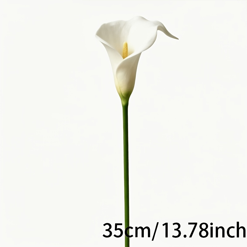 TEMU 14 piezas de flores artificiales de cala - Realistas, adecuadas para de boda, decoración del hogar y , de mesa de plástico para , Día de la ,