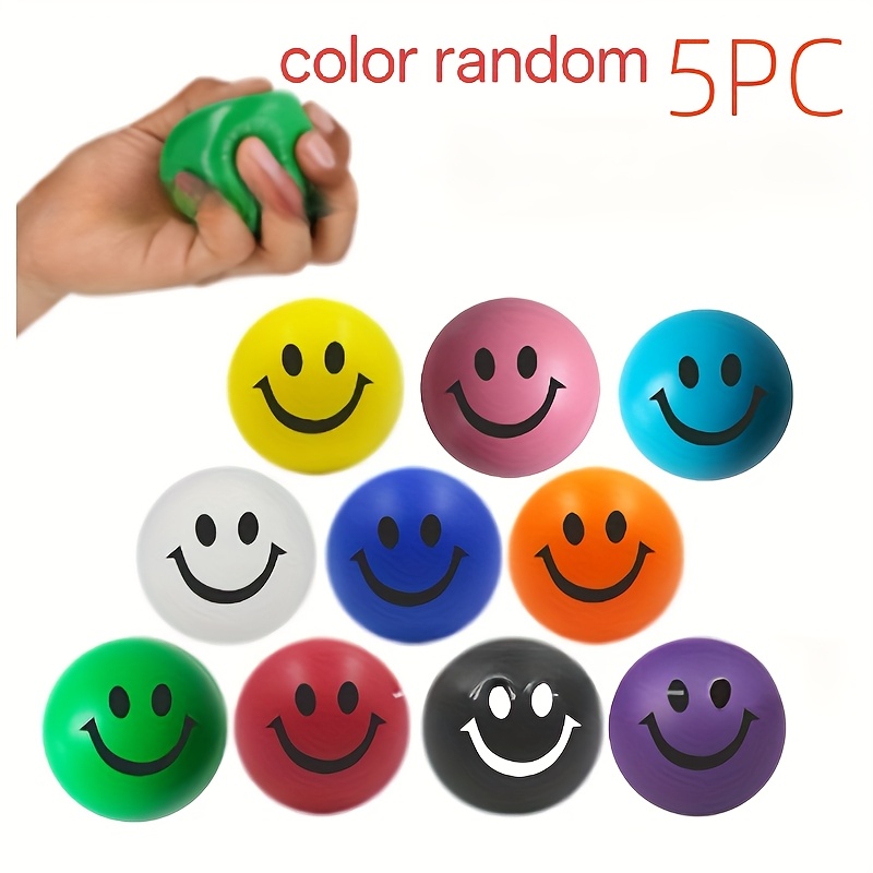 E-shop 5-Pack Smile Griffkraftbälle für Hand-, Finger- Armtraining – Rutschfeste , Reha nach Schlaganfall, Fitness für Senioren, Mehrfarbiger
