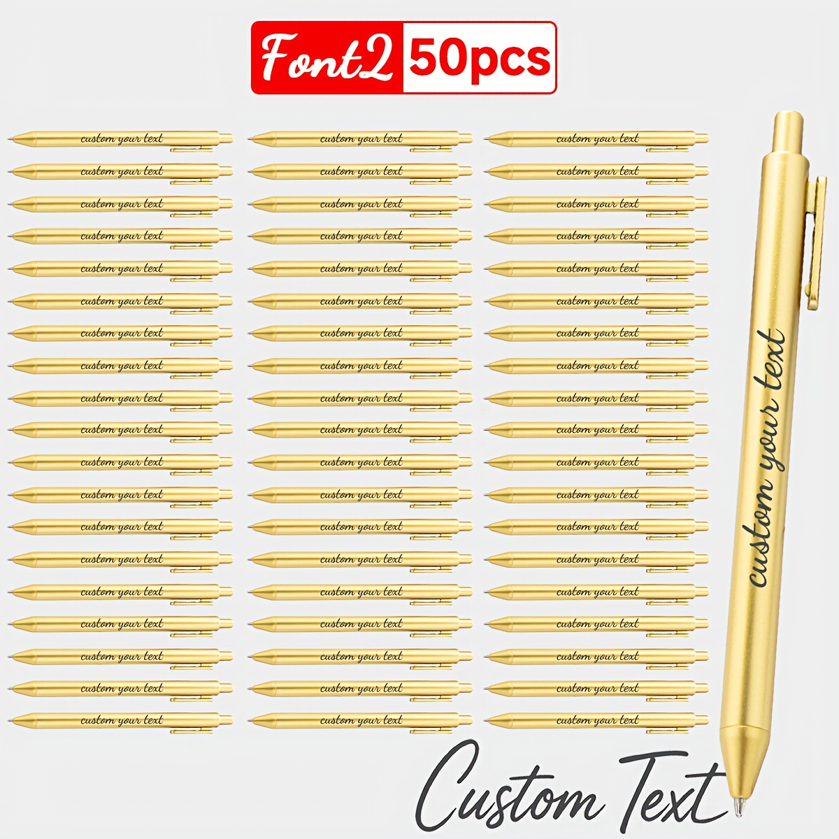 TEMU 60/50/30/15/12pcs Penne a Sfera Personalizzabili, Penne Firma , Penne Promozionali Personalizzate, Penne per Riunioni e Formazione, Regali