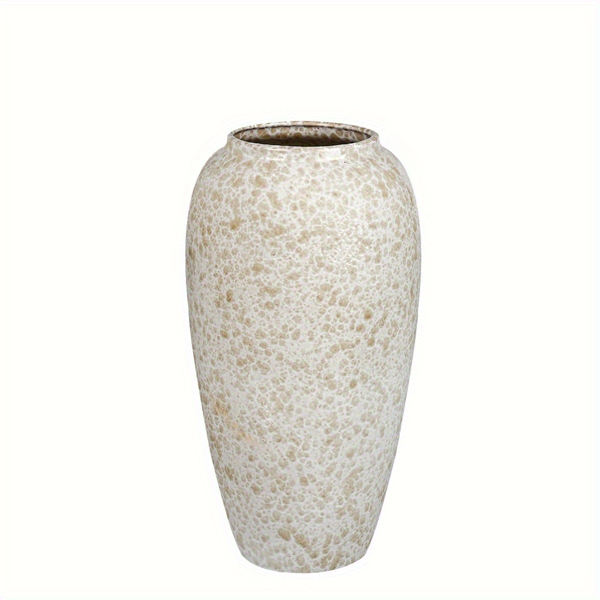 Image of Tomnk Ceramic Flower Vase, 33.5cm Polka Dot Ceramic Decorative Ornament, Retro Style Flower Arranger, Living Room Tv Cabinet Kitchen Bedroom Bookshelf Office Fireplace Desktop Decorative Bottle
