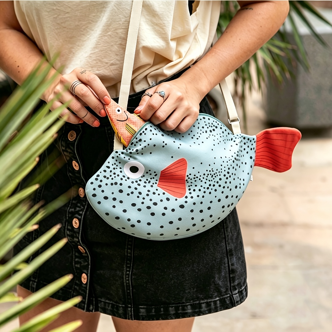 TEMU Sac de plage à bandoulière réglable, sac à main bandoulière léger, sac à bandoulière animal marin, vacances d'été, usage décontracté, cadeau