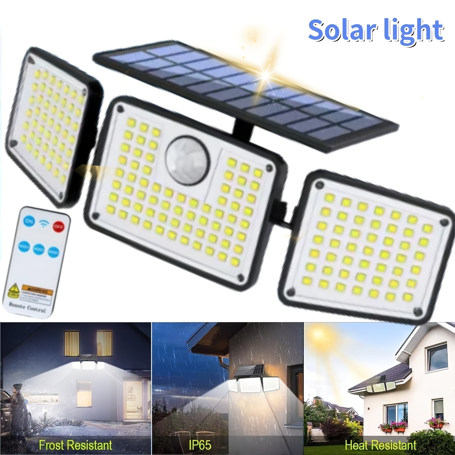 TEMU Solar-powered Wall Light, 3 Lighting , Solar Outdoor Garden Light For Street, Porch, Patio, Fence, Deck, Staircase, Outdoor Sconce Lights With