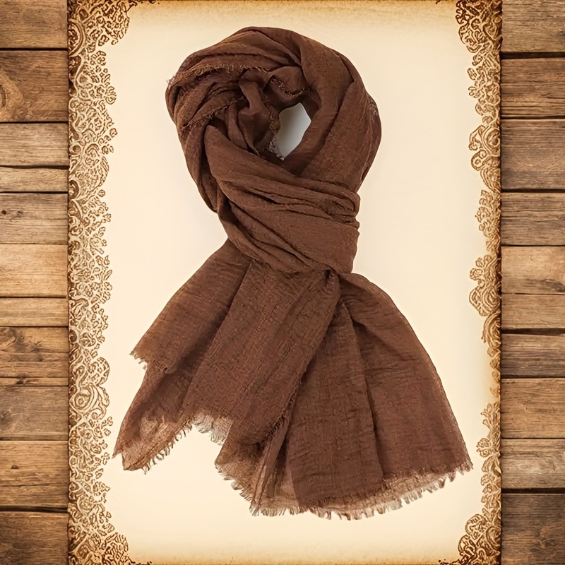 Solid Fashion Versatile Women's Fiber Headscarf Scarf, Lightweight And Elegant, Unisex, Suitable For Casual And Formal Occasions, Hand Wash/, With Soft Texture