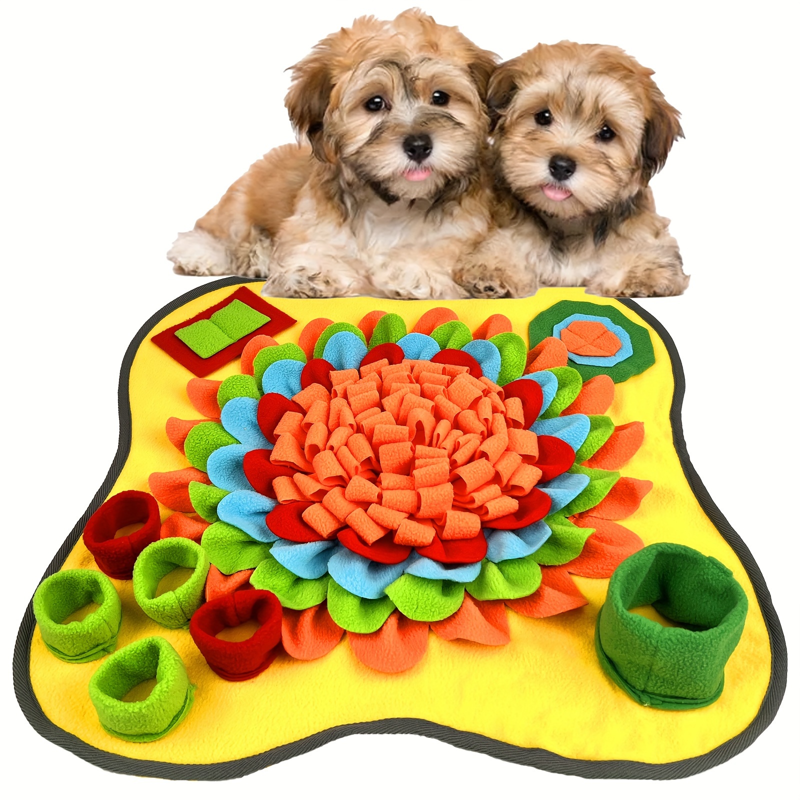 CECE PAW Mushroom Mat Pet Toy & Bed | Dog Snuffle Mat With 3
