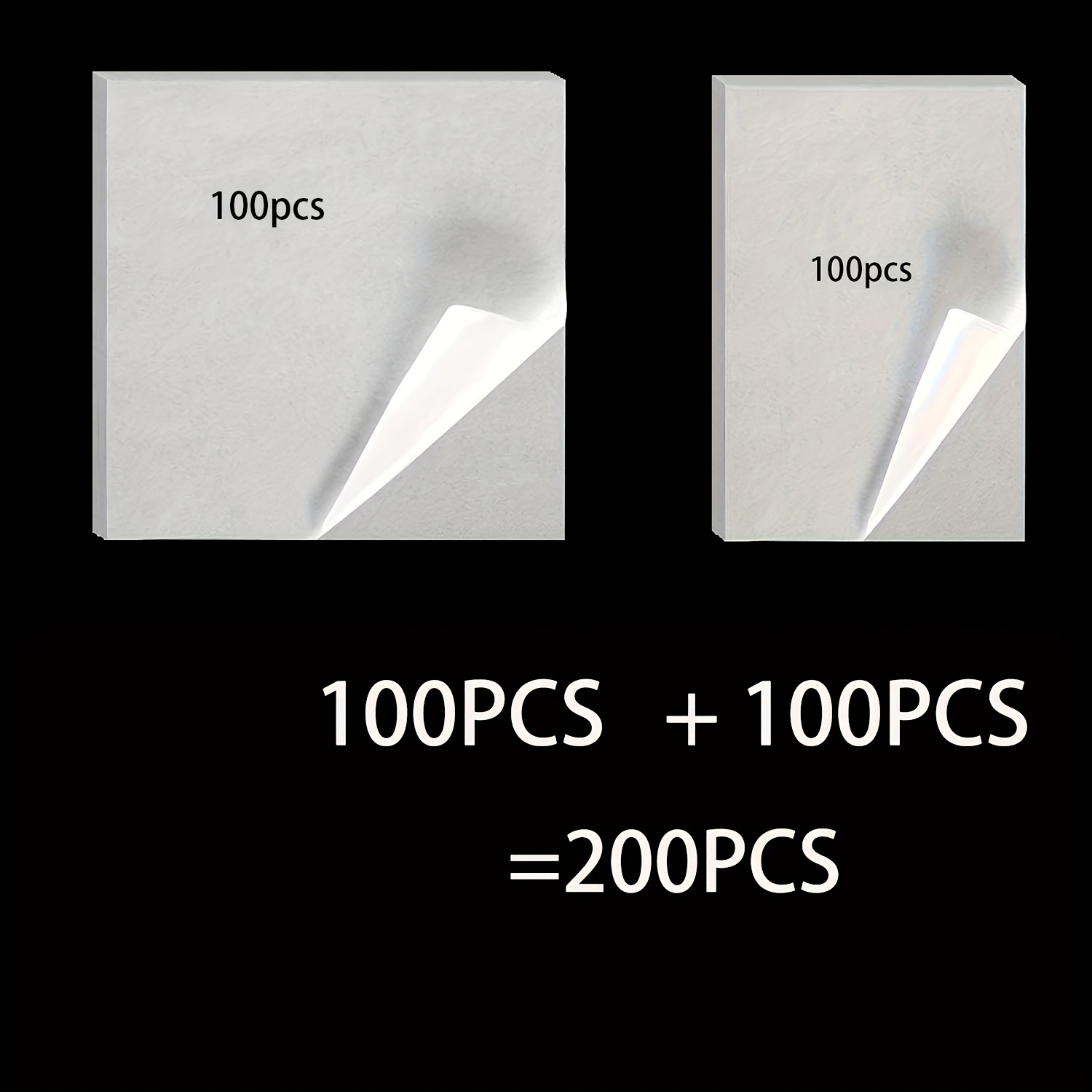 200pcs (100pcs Specification) Upgraded Transparent Release Paper For Diamond Painting, 15 X 15 Cm And 15 X 10 Cm Diamond Painting Kits, Double-sided Replacement Tools For 5d Diamond Painting Additions