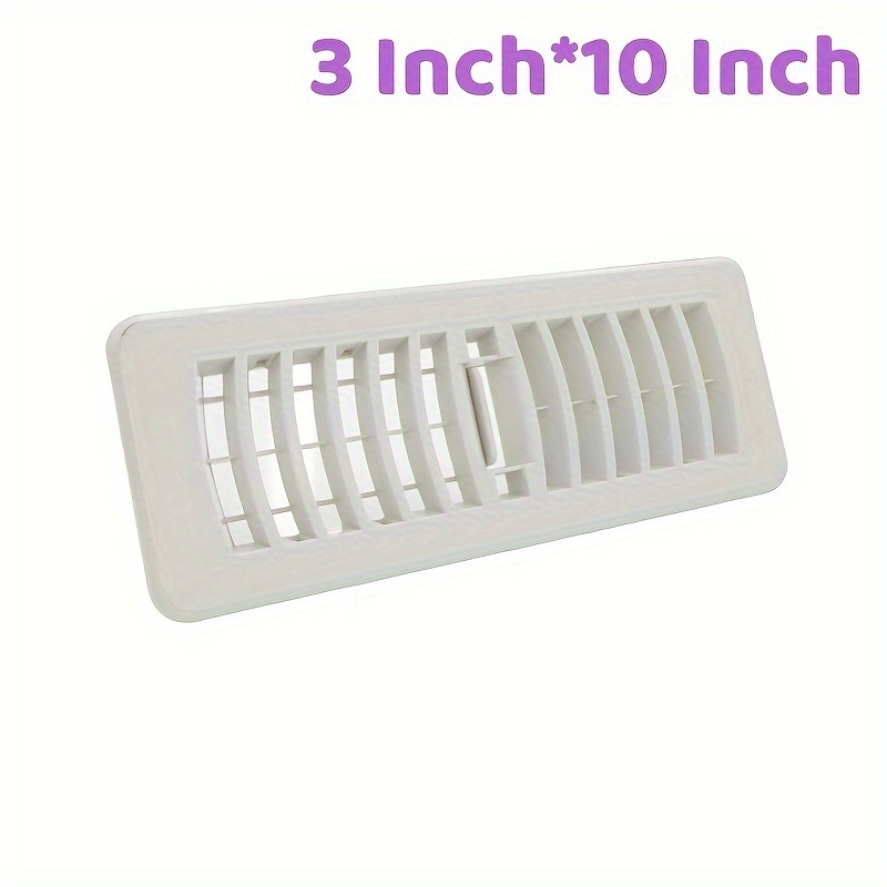 

3 In*10 In 10.5cm*28.2cm High-quality Pp Plastic White Floor Exhaust Valve, Louver Vent With Adjustable Airflow, Hvac Floor Air Register, Adjust Easily, Exhaust And With , , Maintenance And