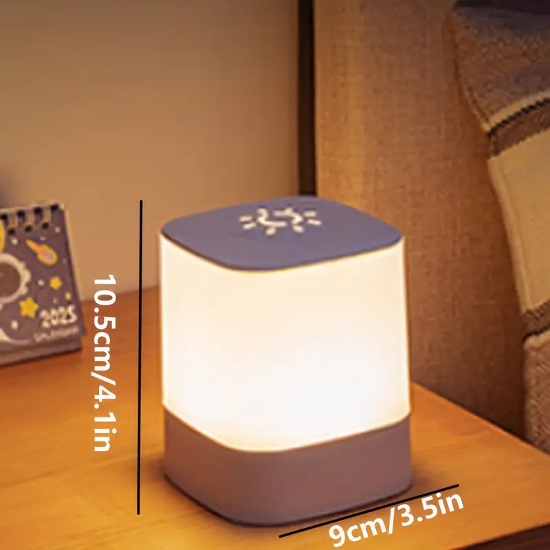 smart led night light with clock usb charging plug in adjustable lighting eye protective suitable for bedroom and desk lamp details 1