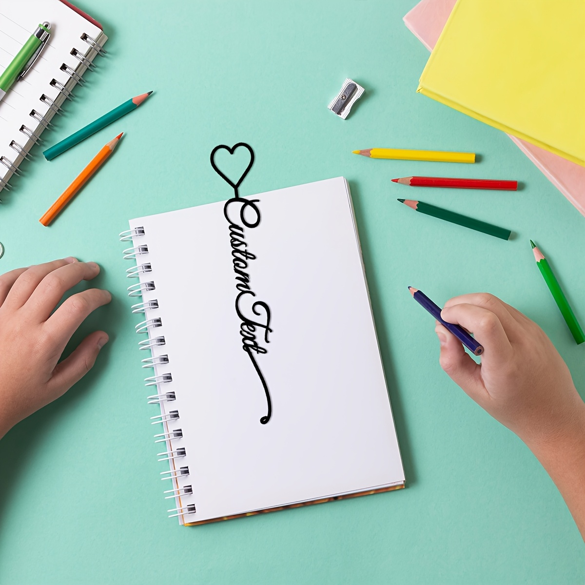 TEMU [Personalizzato] 1pz a Forma di Cuore in Metallo Piccolo Personalizzato con Personalizzabile - Regalo Unico per l'Apprezzamento del Maestro, per
