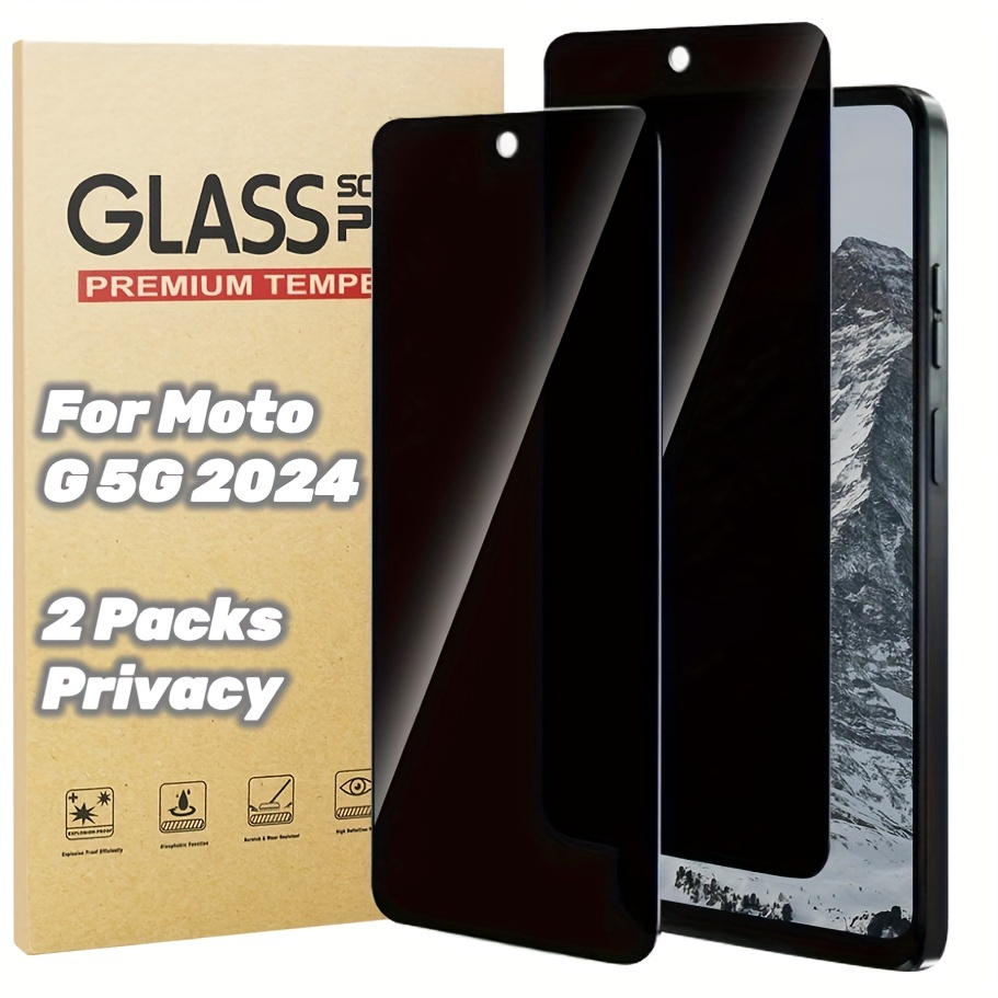 

2-pack Glossy Tempered Glass Privacy Screen Protector For 2024, Anti-spy 9h Hardness, Case Friendly, Easy Installation, Bubble-free Display Guard