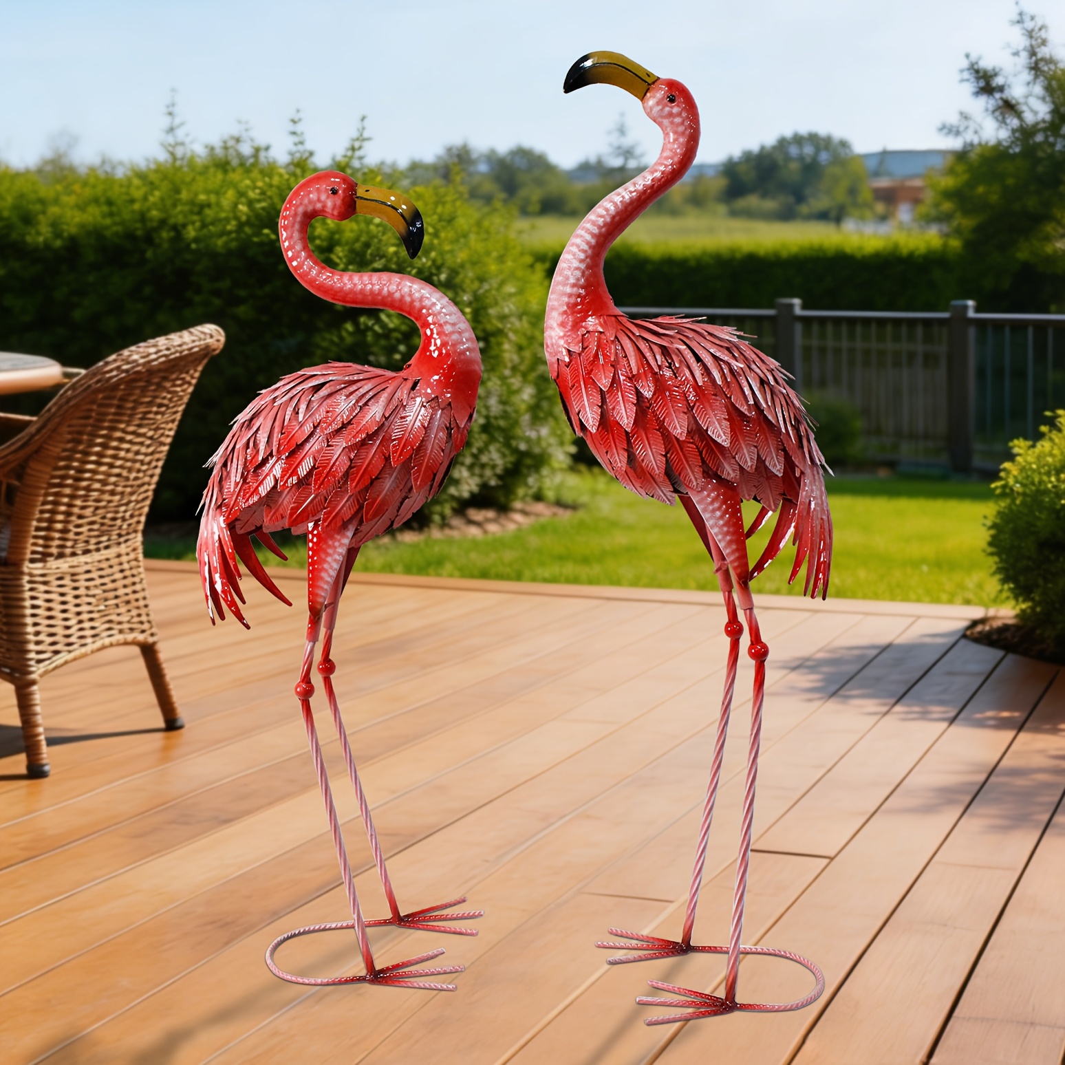 flamingo outdoor decor sold on Temu Canada