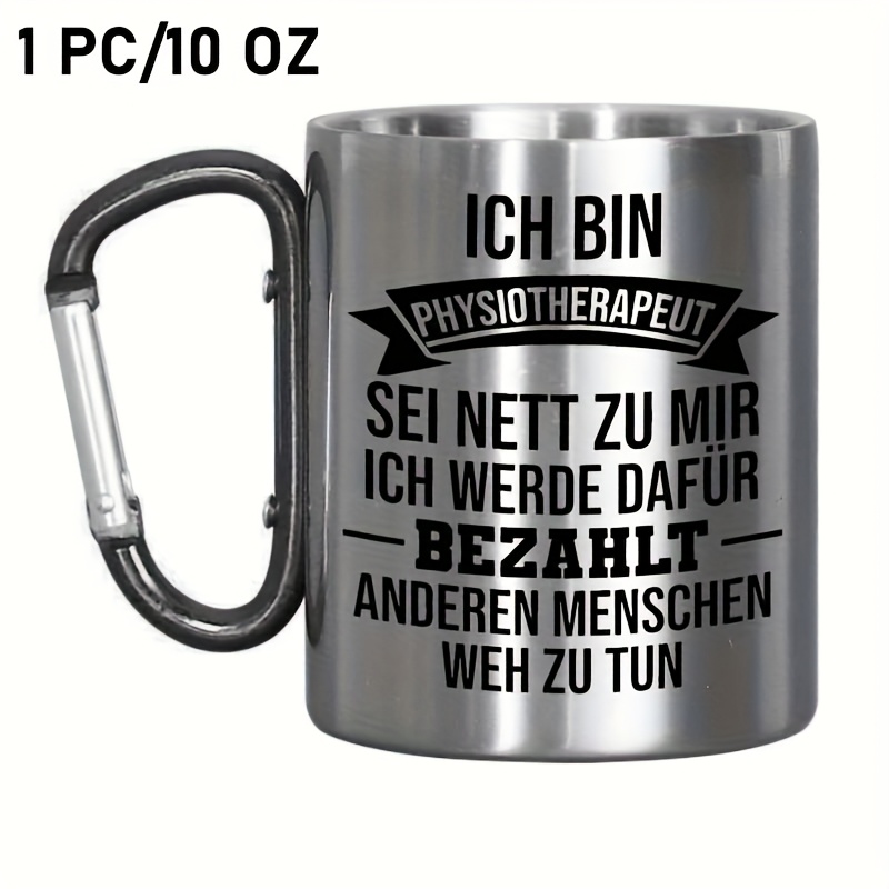 TEMU 1pc 10oz " I Physiotherapist. To Me, I To Hurt Other People." Physiotherapist Design Coffee Mug For Restaurant And Business, Reusable Stainless