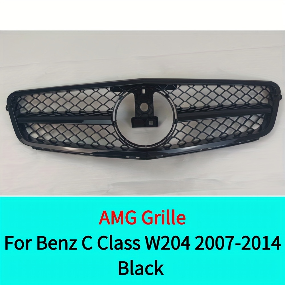 TEMU Upgrade Grid Mesh For W204 C43 2007-2014 C250 Grille Car Front Bumper Grille Body Kit