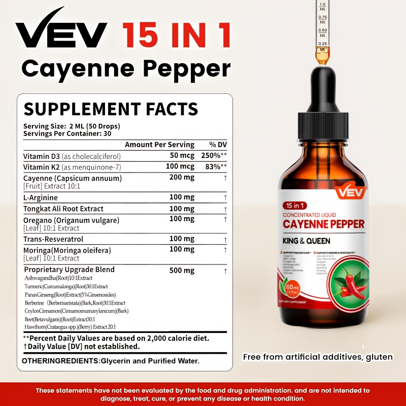 VEV Berberine Capsules with Ceylon Cinnamon, Cayenne Pepper, Turmeric & Milk Thistle Supplement, 1 Bottle