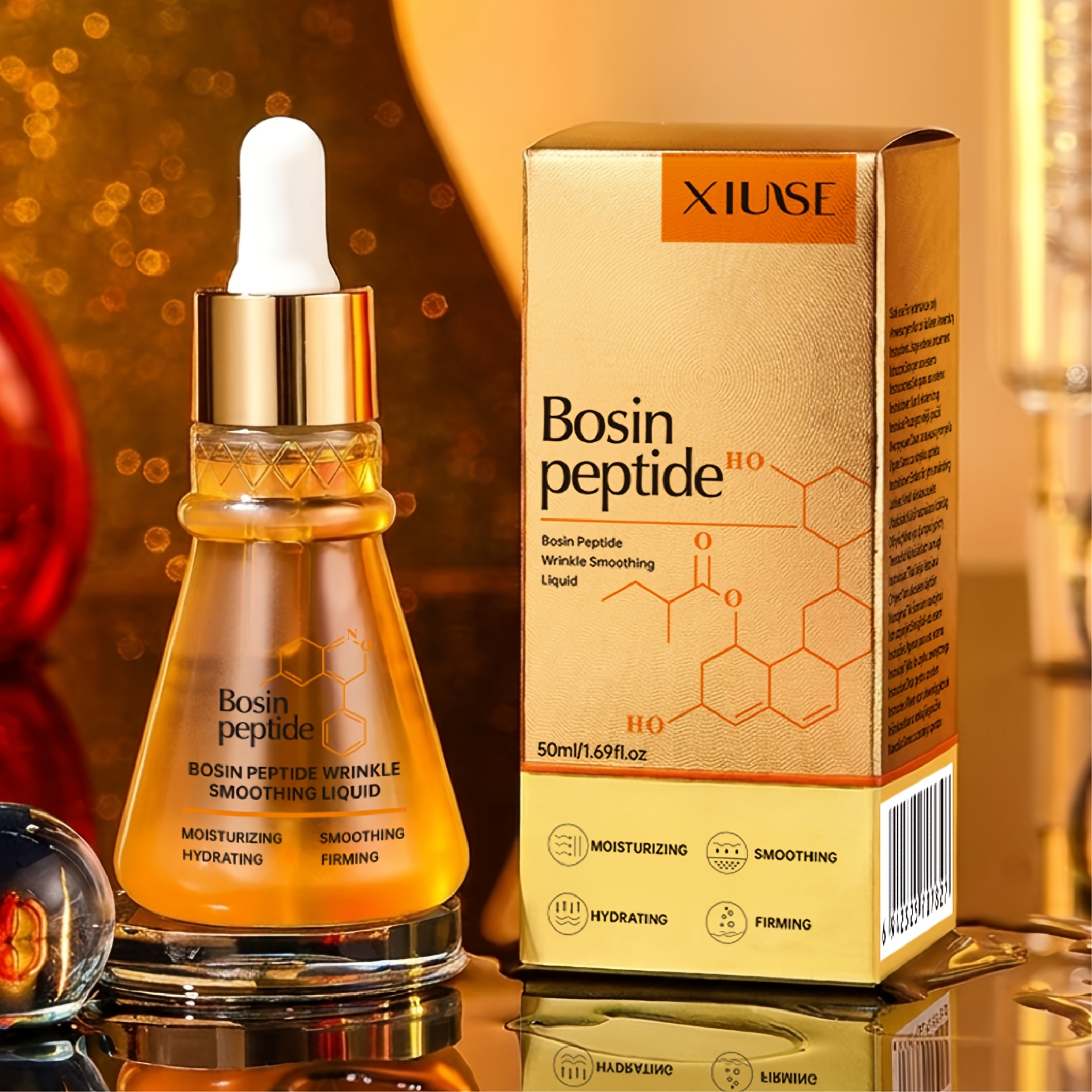 Image of Xiuse Peptide Liquid, Skincare, Moisturizing Firming 50ml, Pro- Serum, Unisex-adult, Alcohol-free, Glycerin-enriched, Types, Replenishing Drops For Face
