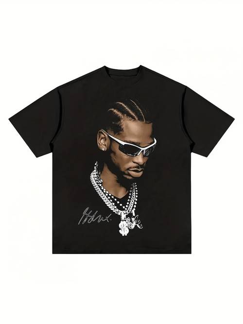 mens ultra soft heavyweight t shirt basketball celebrity graphic tee with chains and fashion glasses crew neck streetwear shirt for sports fans everyday casual outfits ideal birthday christmas unisex holiday gift casual outing 2026 new style t shir