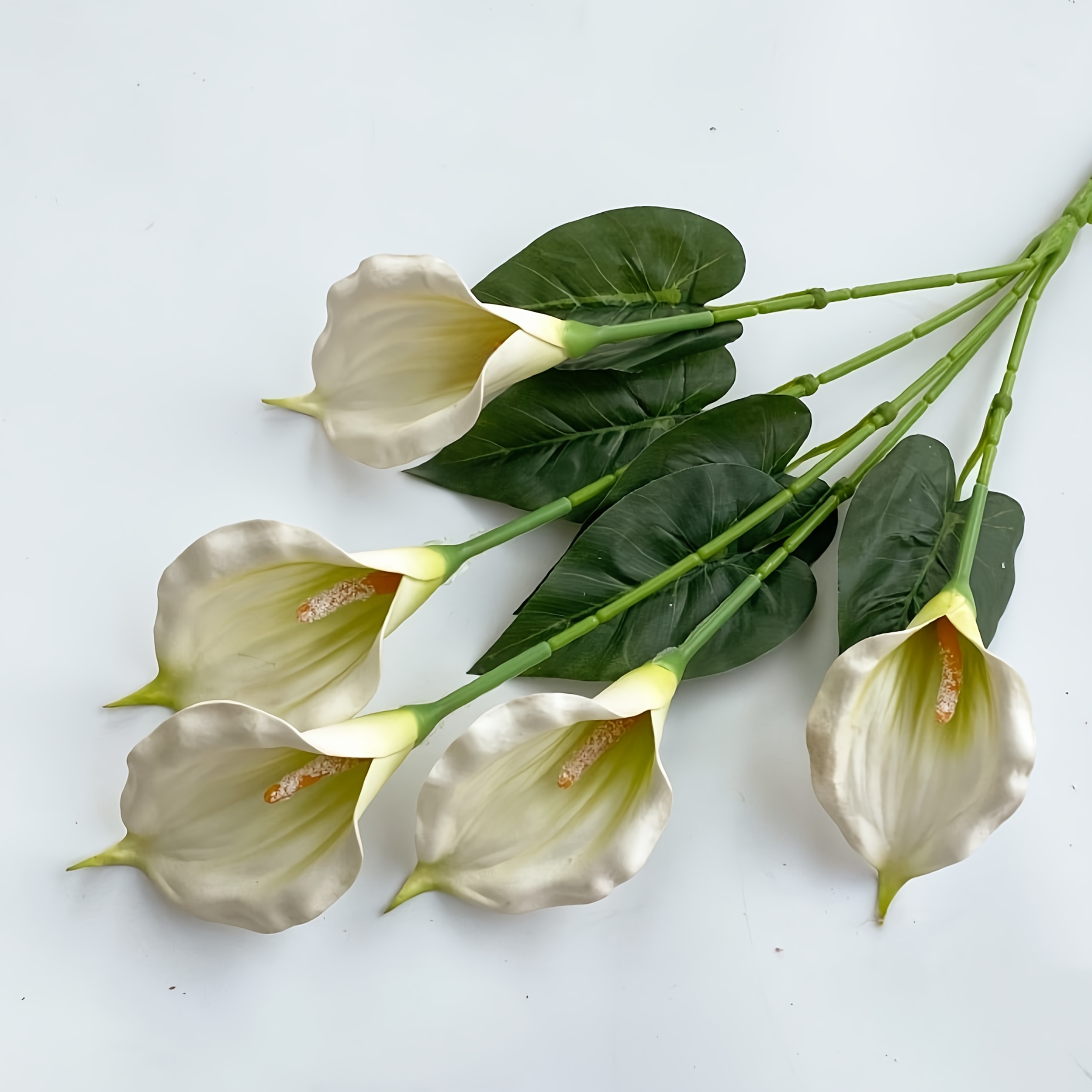 Image of 5 Artificial With Long Stems - Realistic Decor, Wedding Arrangements, And Table Centerpieces, Photo Props, Valentine's Day Decorations, Thanksgiving, Halloween