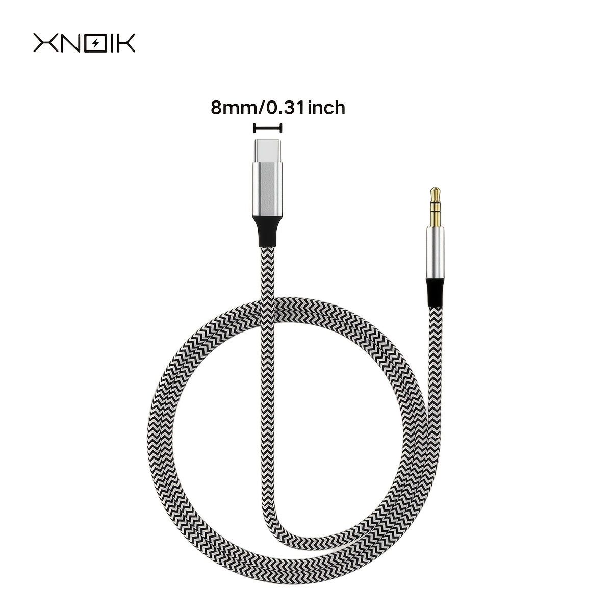 usb c to 3 5mm aux cord for iphone 16 15 pro max nylon braided audio cable for car stereo headphones speakers type c aux adapter compatible with ipad galaxy s24 s23 pixel more easter gifts Product details 6