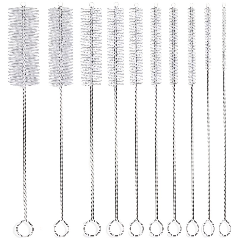 TEMU A Set Of 10 Straw Cleaning Brushes, Designed For Cleaning Pipes, Featuring Extra-long Brushes Suitable For Straw Cups, Water Bottles, And Tubes