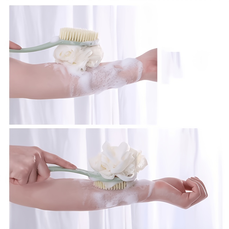 6pcs set including 1 long handle body brush 5   hooks random   brush set no drill bathroom storage hooks a convenient bathing tool for   men and women Product details 5