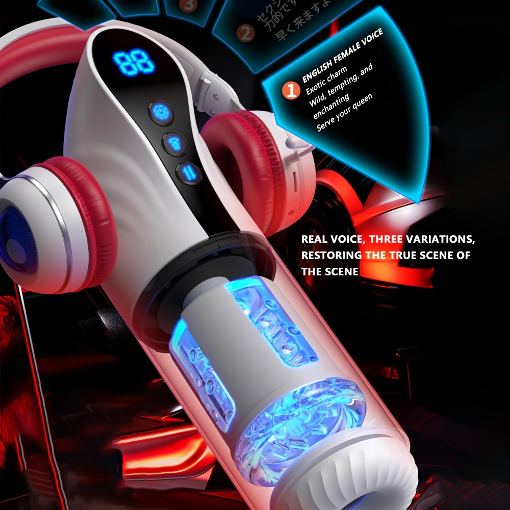 1pc Automatic Sucking Male Masturbator, 3 In 1 Male Stroker With 10 Vibration & 4 Suction & One-Click Climax, Adult Sex Toy With 360°-Wraparound-Airbags, Blowjob Toy Mens Adult Male Sex Toys For Men
