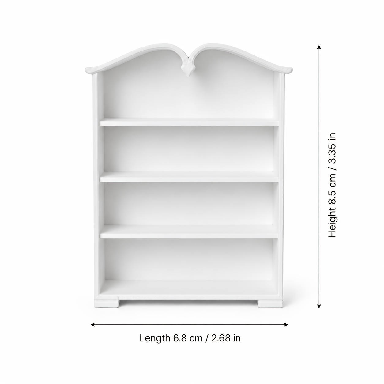 TEMU 1pc Dollhouse Bookshelf Model Ornament, Decorative Arch Display Rack, Suitable For Dollhouse Living Room, Bedroom, Study Miniature Storage