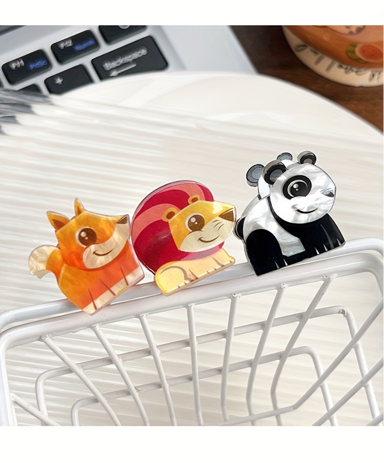 8pcs set   mini hair clips with adorable monster animal designs quirky and   clips   daily styling or parties ideal gift   for ladies s and princesses Product details 4