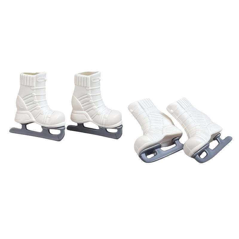 TEMU 2 Paar Rollschuhe Inline-Skates für Puppenhäuser im Maßstab 1:12, realistische Miniatur-Eiskunstlaufschuh-Modelle für Puppenhaus-Dekoration,
