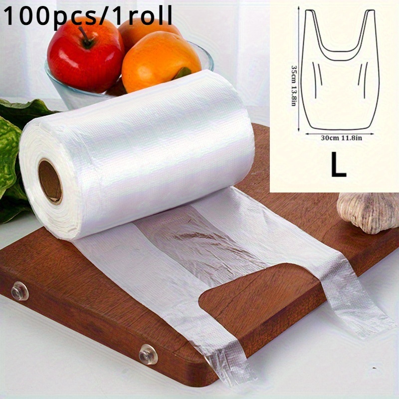 100pcs Food Grade Pe Storage Bags, Leak-proof Fresh-keeping Food Storage Bags For Kitchen, Refrigerator & Freezer Use, Transparent Resealable Plastic Bags For Fruits, Vegetables & Meal Prep
