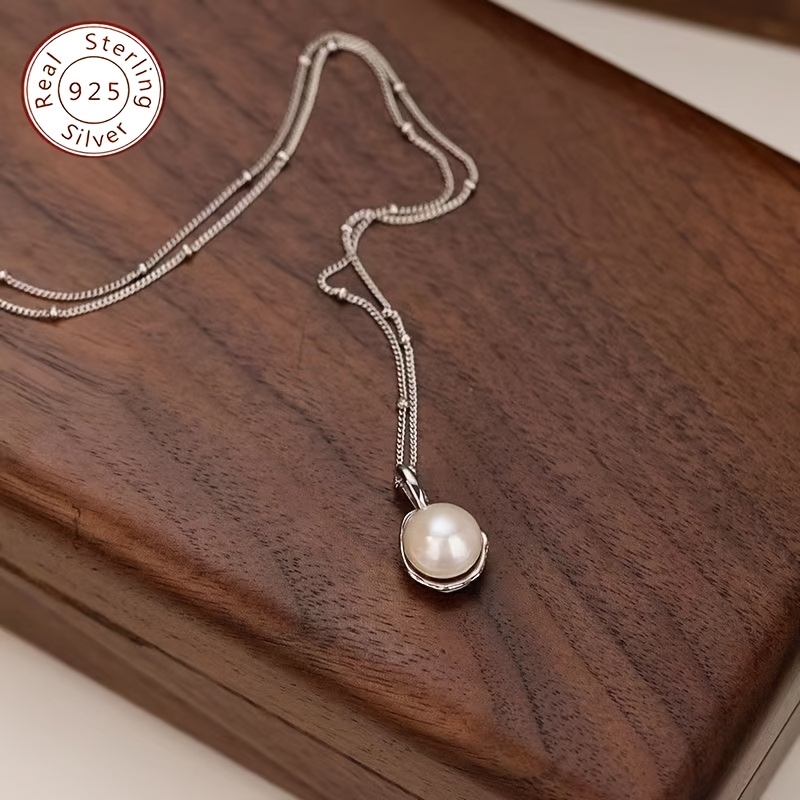 925 Silver Freshwater Pearls Necklace, Ocean Style