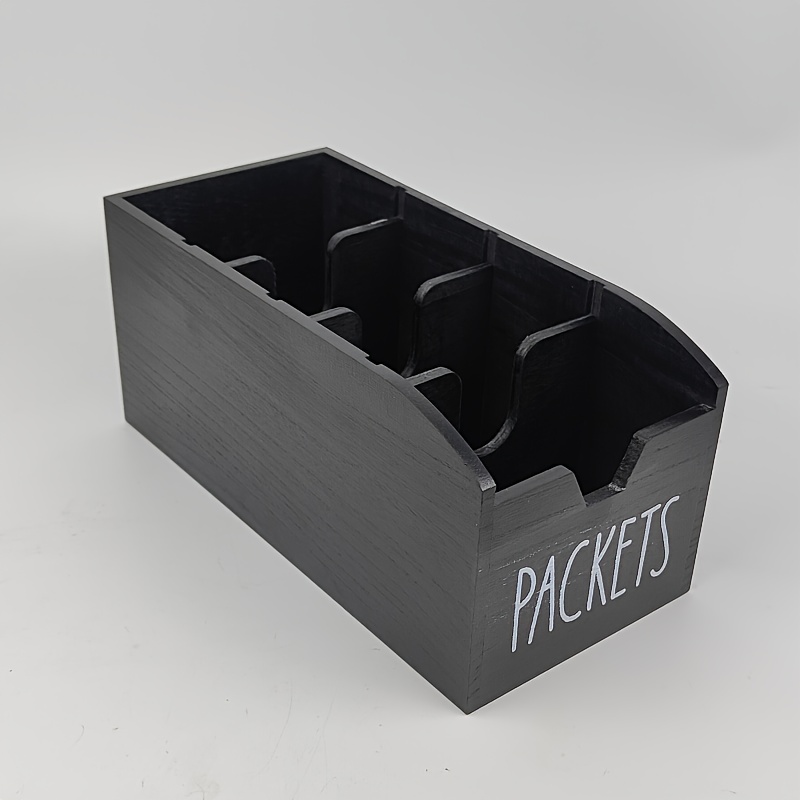TEMU A Spice Rack Organizer With 4 Compartments - Durable Kitchen Storage Rack For Tea Bags, Spice Packets And Spice Bags, Reserve Closet And Cabinet