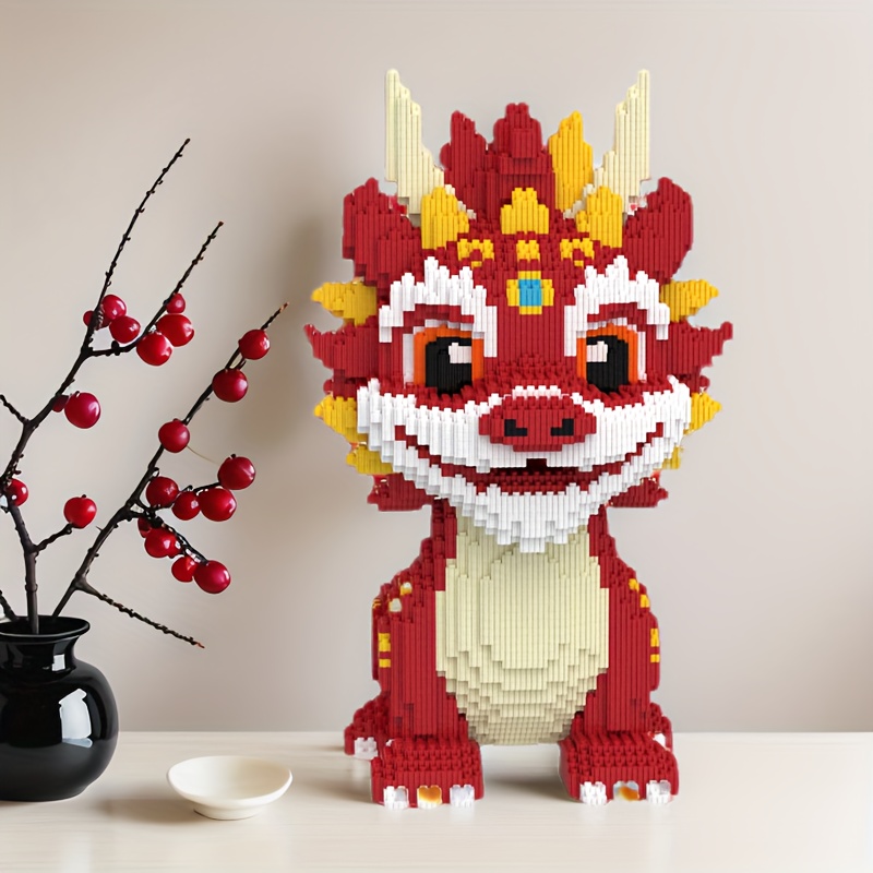 1050pcs Flame Dragon Assembly Block Model Set