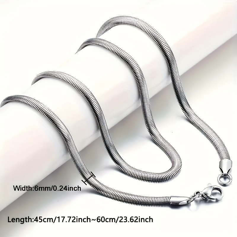 1pc fashion stainless steel snake chain necklace 18 24 inch Temu