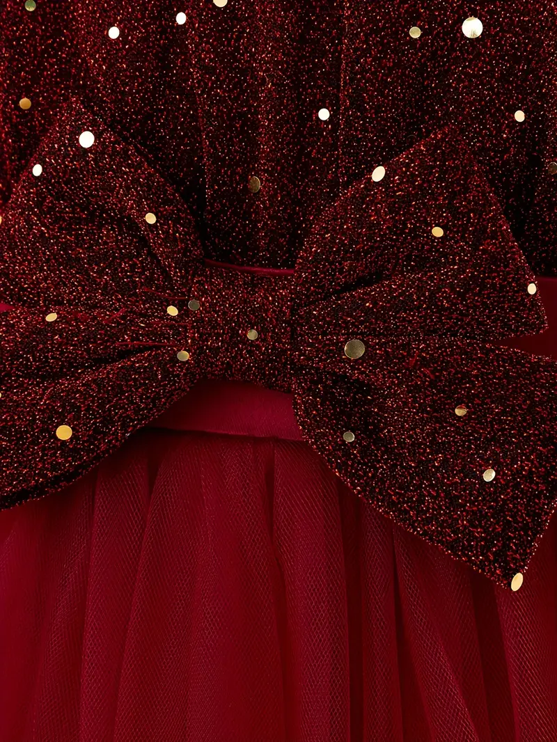 middle big girls christmas new year dress sequin bow - Temu Oman middle big girls christmas new year dress sequin bow - Temu Oman