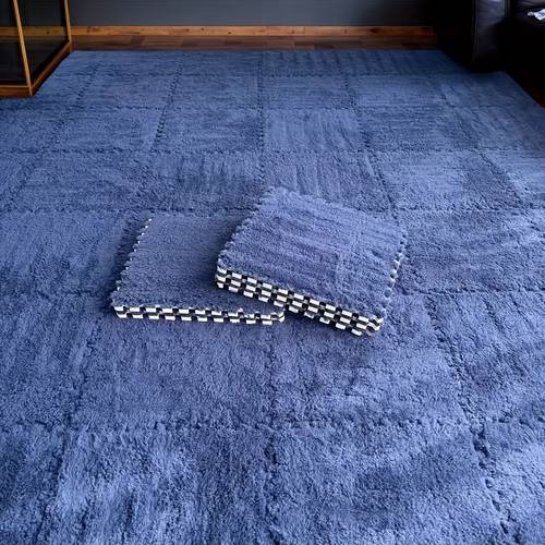 42pcs interlocking carpet tiles seamless for living room bedroom room decoration live streaming room style thickened winter warm full coverage