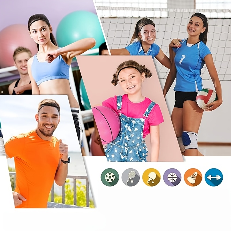 1/3pcs Thick Non-Slip Elastic Sports Headbands for Men & Women