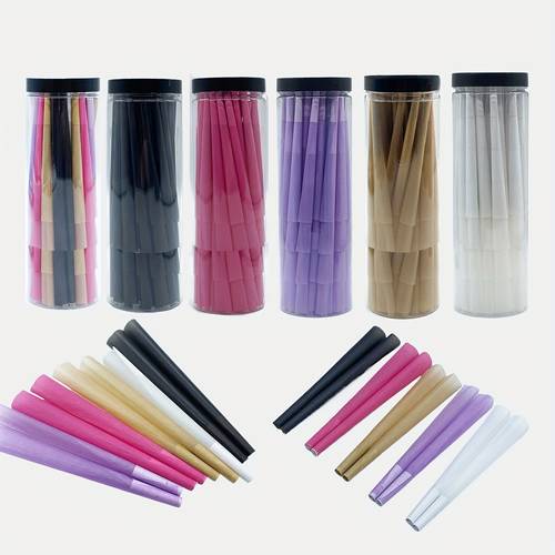 100/50/30 Pack of 109Mm Pre-Rolled Cones with Tips | Multicolor Slow-Burning Rolling Papers | Ideal for Bachelor And Bachelorette Parties - Perfect for Halloween And Christmas Gifts