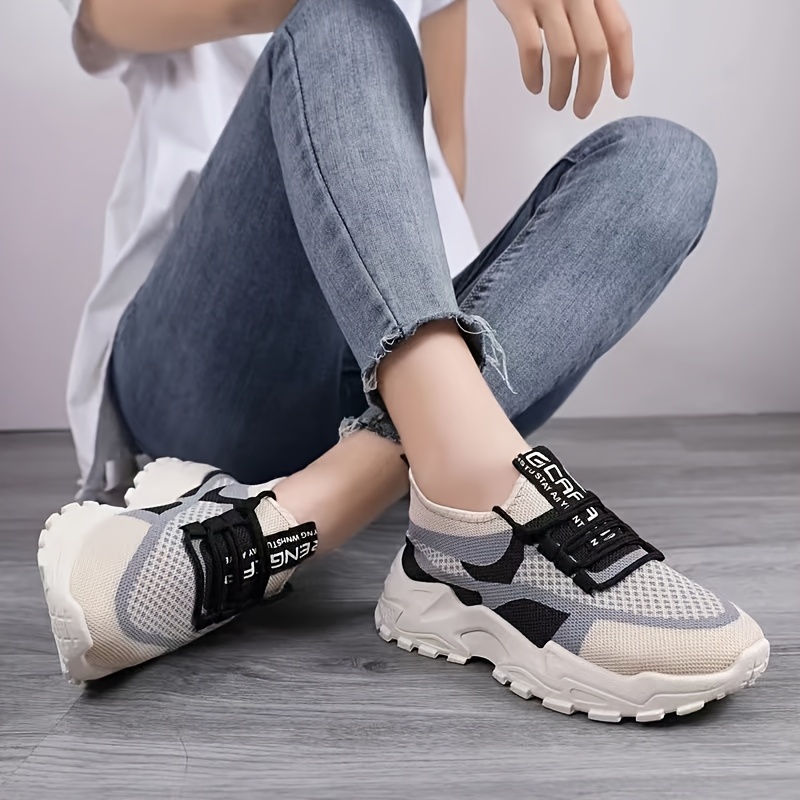 Baskets Femme Légères Respirantes — Semelle Souple Chaussures de sport décontractées et respirantes polyvalentes pour toutes les saisons, chaussures de sport tendance en maille à semelle souple pour femmes, chaussures pour femmes, baskets
