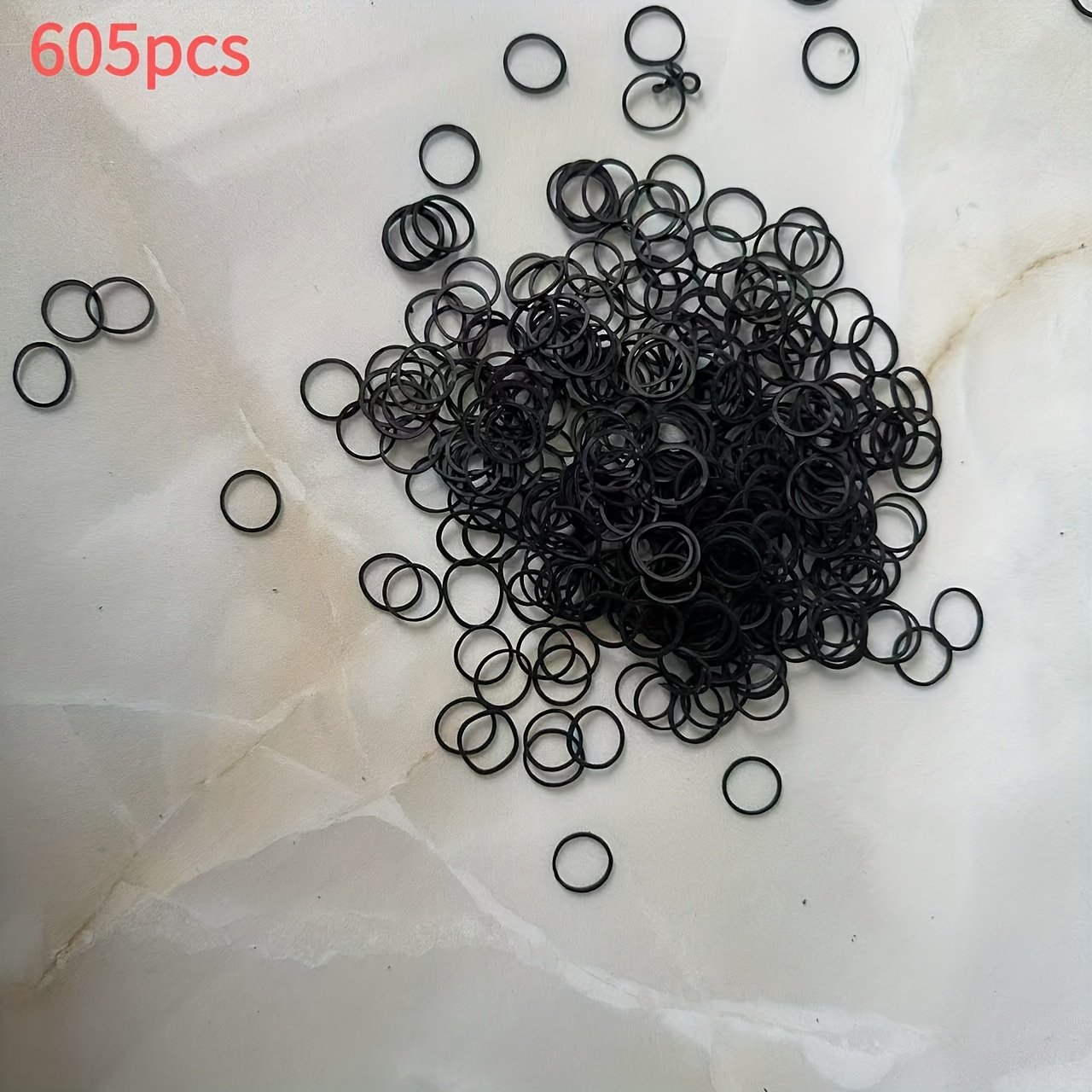 TEMU Elastici in gomma naturale , 105/305/605 pezzi, utilizzabili per fermare i capelli, 16 mm di diametro, anti-et� e multifunzionali