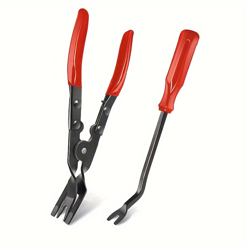 TEMU Set Of 2 Pliers And Fastener Removal Tools, Including A Repair Kit With A Storage Bag For Automotive Door Panels, Upholstery, Dashboards, And Plastic Fasteners