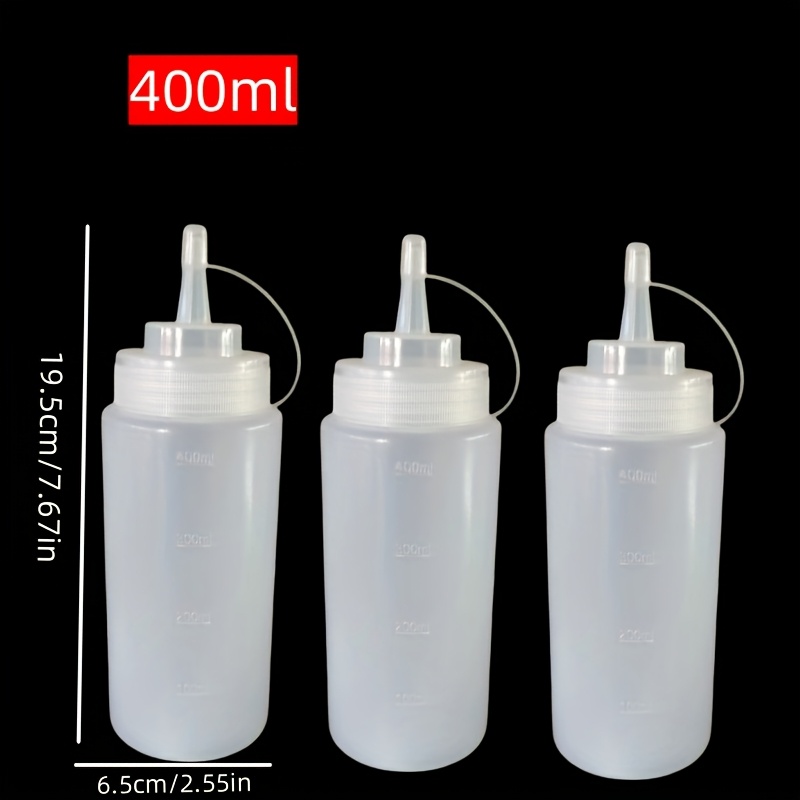 TEMU 3pcs Dressing Squeeze Bottle, Kitchen Supplies, Dressing Bottle, Salad Dressing Plastic Squeeze Sauce Bottle, Squeeze Pot, Salad Ketchup Squeeze